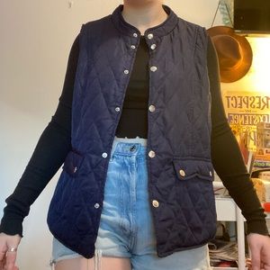 Navy puffer vest